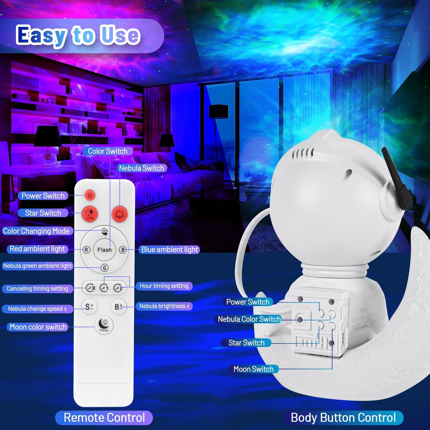 LumaLights™ Nebula Projector